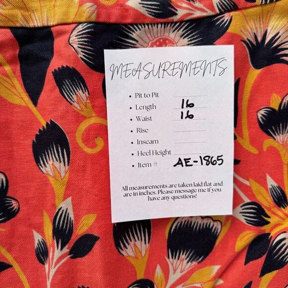 J Crew Linen Blend Mini Skirt Womens 8 Floral Colorful Preppy Resort Boho Beach - Picture 2 of 8